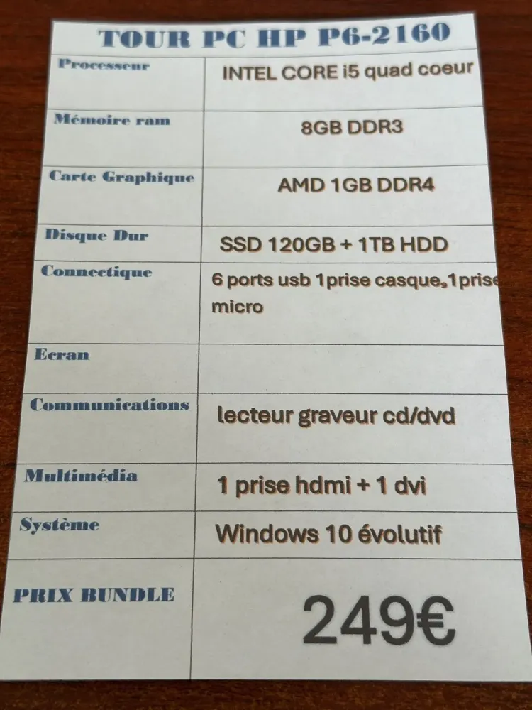 Tour PC HP P6 - 2160 (1)